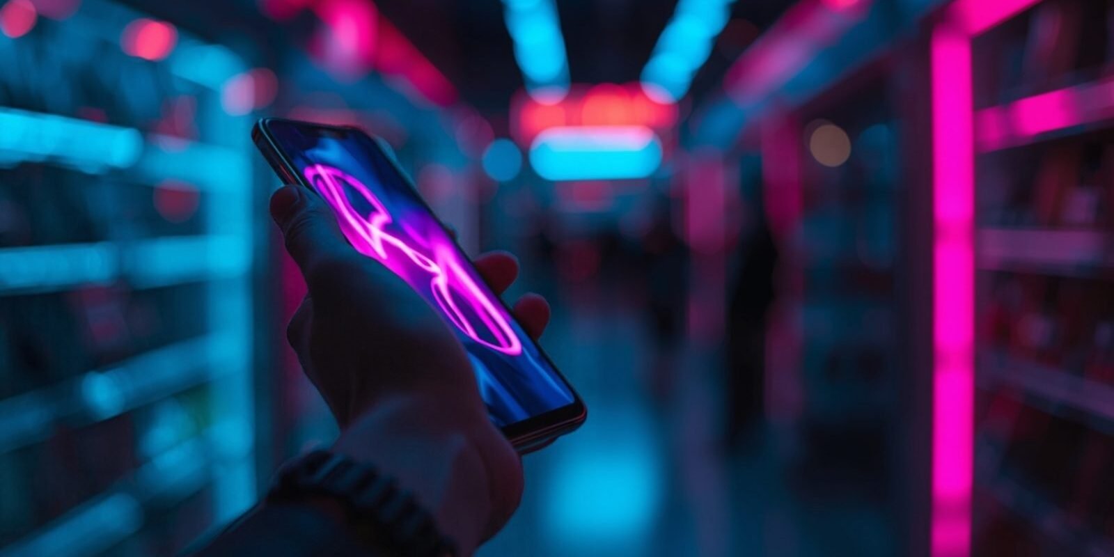 Shopper asking an AI assistant for product recommendations on a smartphone